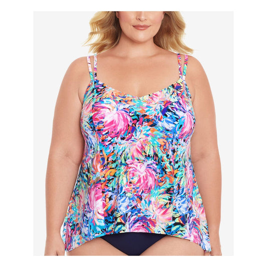 Swim Solutions Womens Plus Size Magnolia Tankini Top