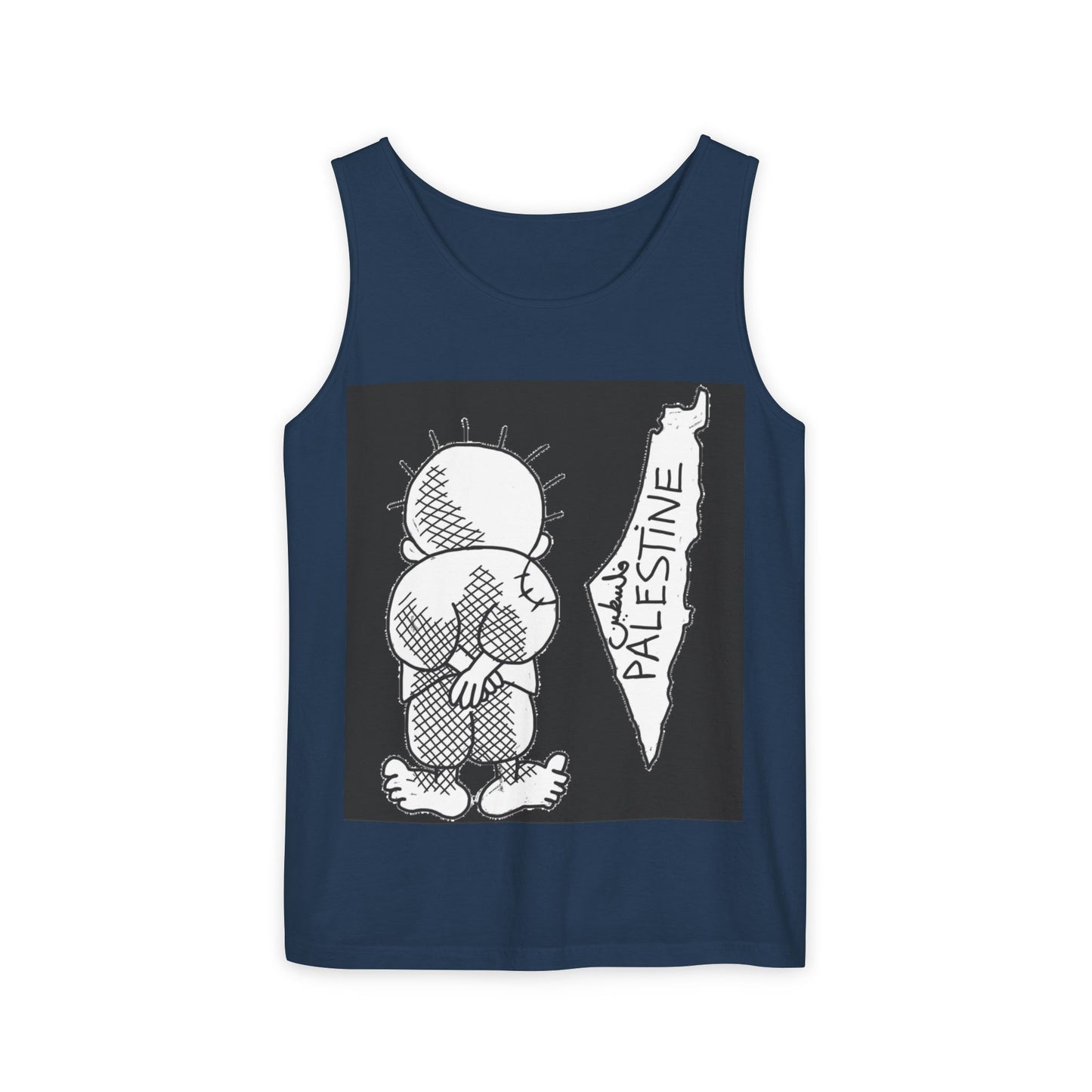 Handala Free Palestine Tank Top - Art is resistance, Unisex Shirt, Statement Tee, Activist Clothing, Political Graphic Tee, Protest Top