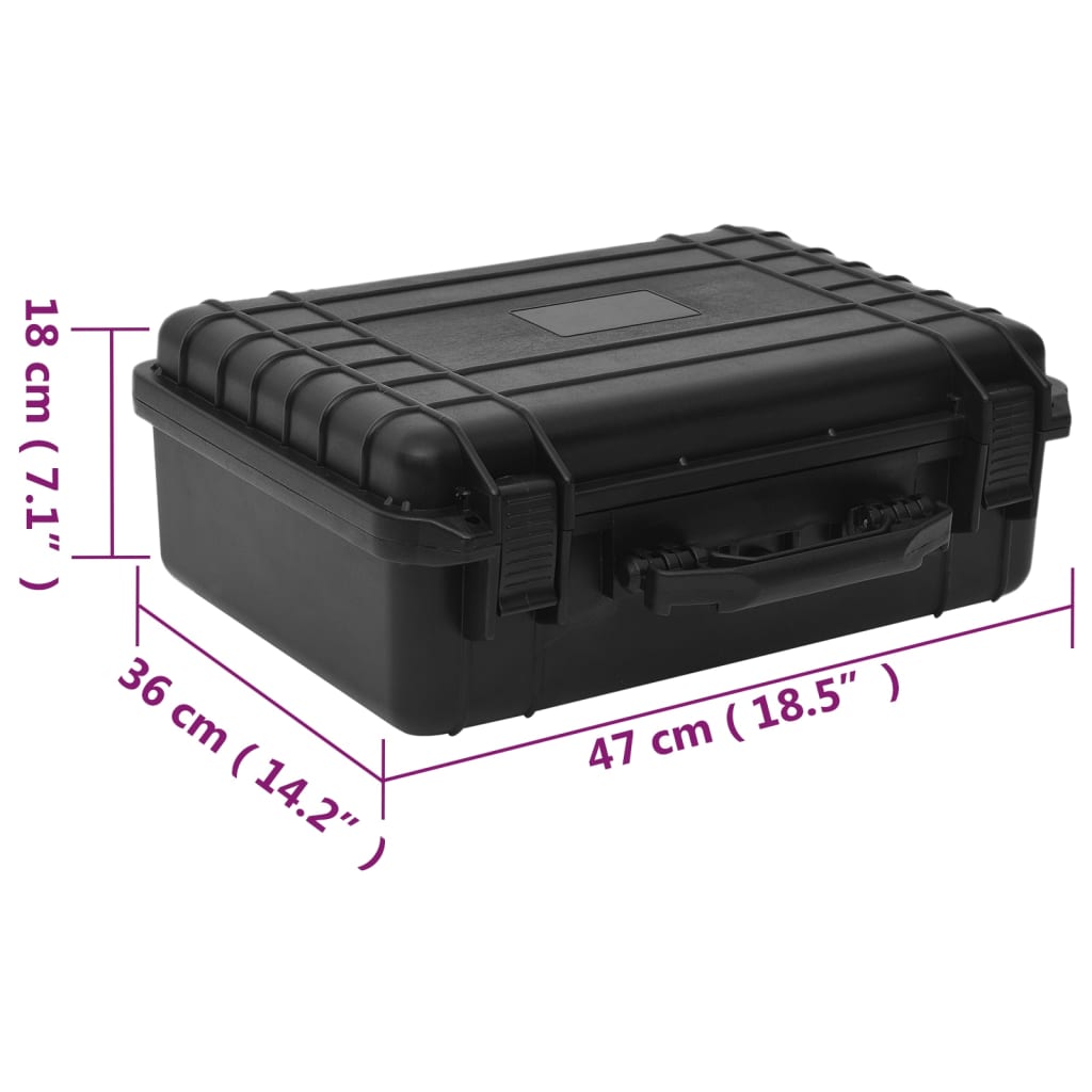 vidaXL Equipment Case Protective Hard Carry Case Portable Camera Case Black