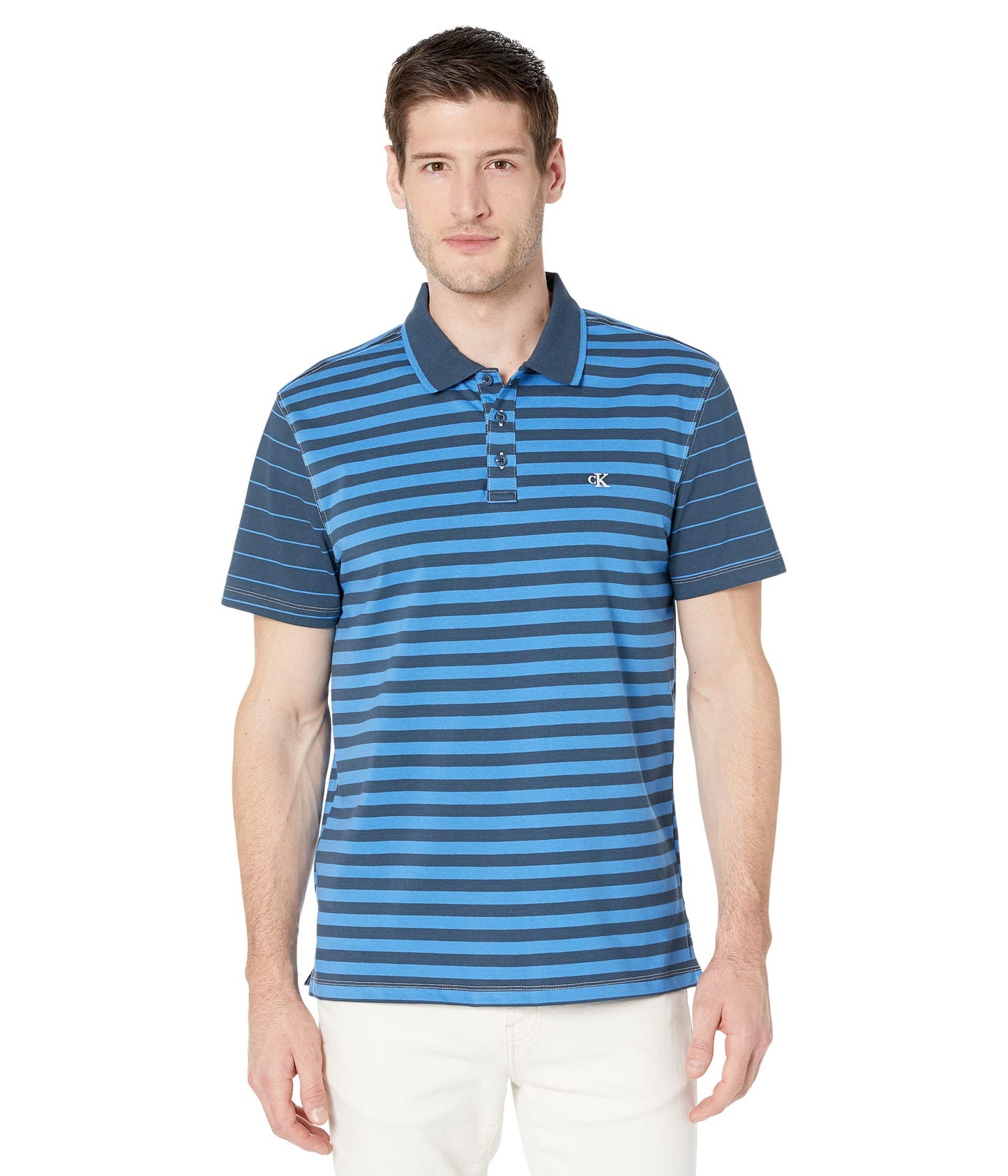 Calvin Klein Short Sleeve Smooth Cotton Polo Ink XL