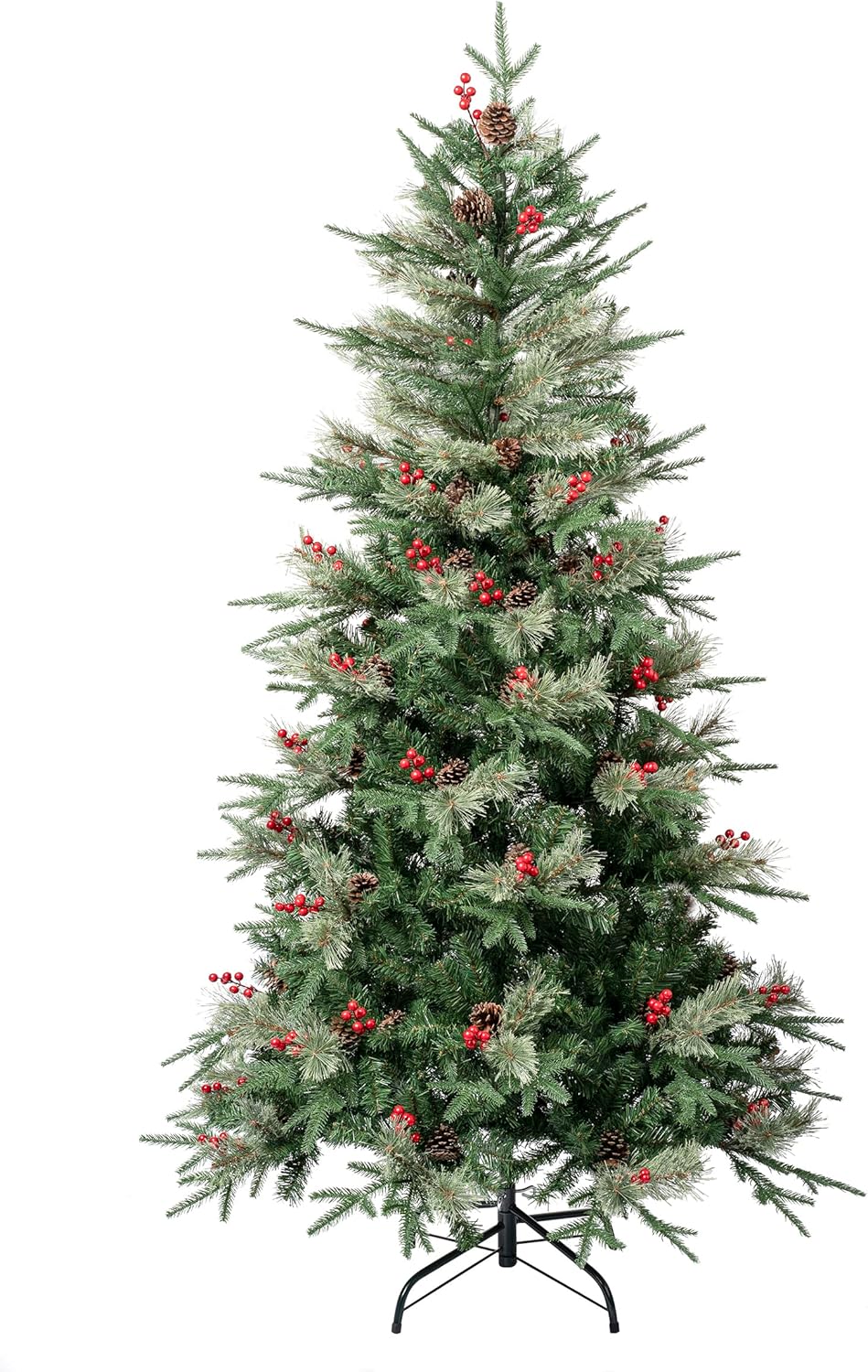 National Tree Company First Traditions Virginia Blue Pine Christmas Tree with Hinged Branches, 6 ft