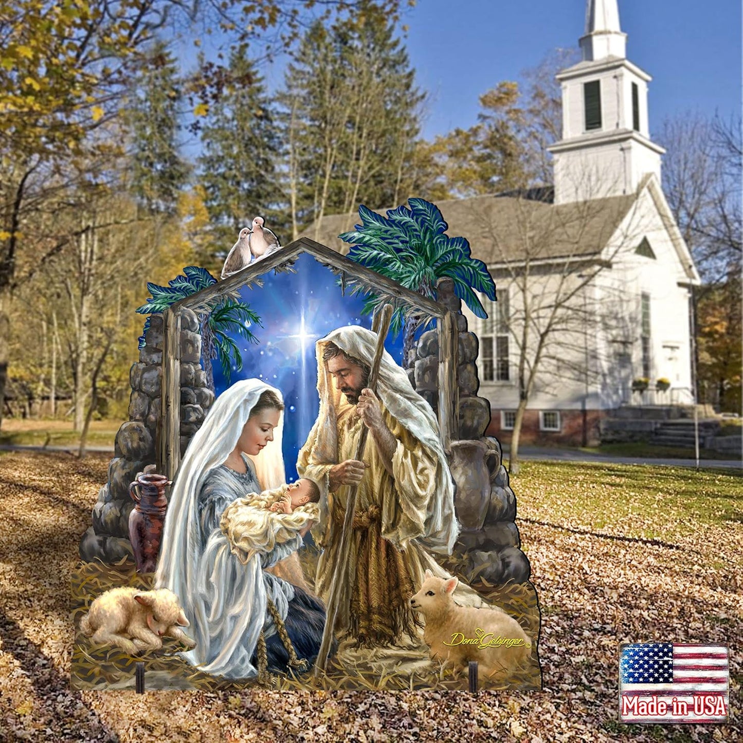 Outdoor Nativity Scene Glory to God Outdoor Lawn Decor by Dona Gelsinger
