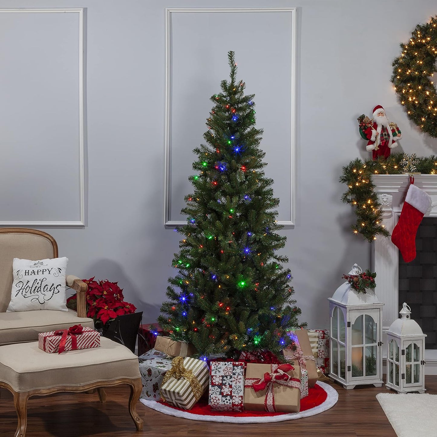 Sterling 7 ft. Pre Lit Color Changing LED Ozark Pine Christmas Tree Like New