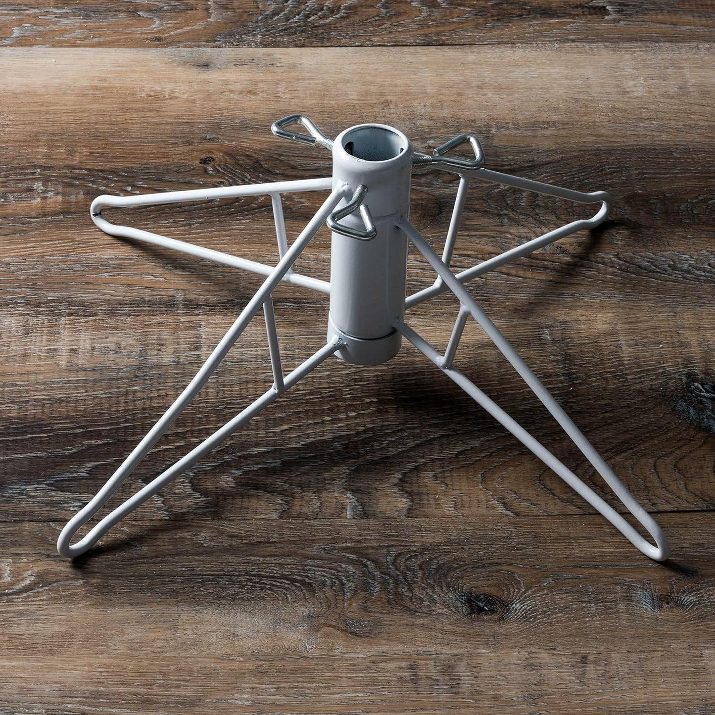 Vickerman White Salem Pencil Tree Pine with 679 Tips, 7.5-Feet by 36-Inch - Seasonal Holiday Home Decor- Metal Tree Stand Included - Easy Assembly and Storage