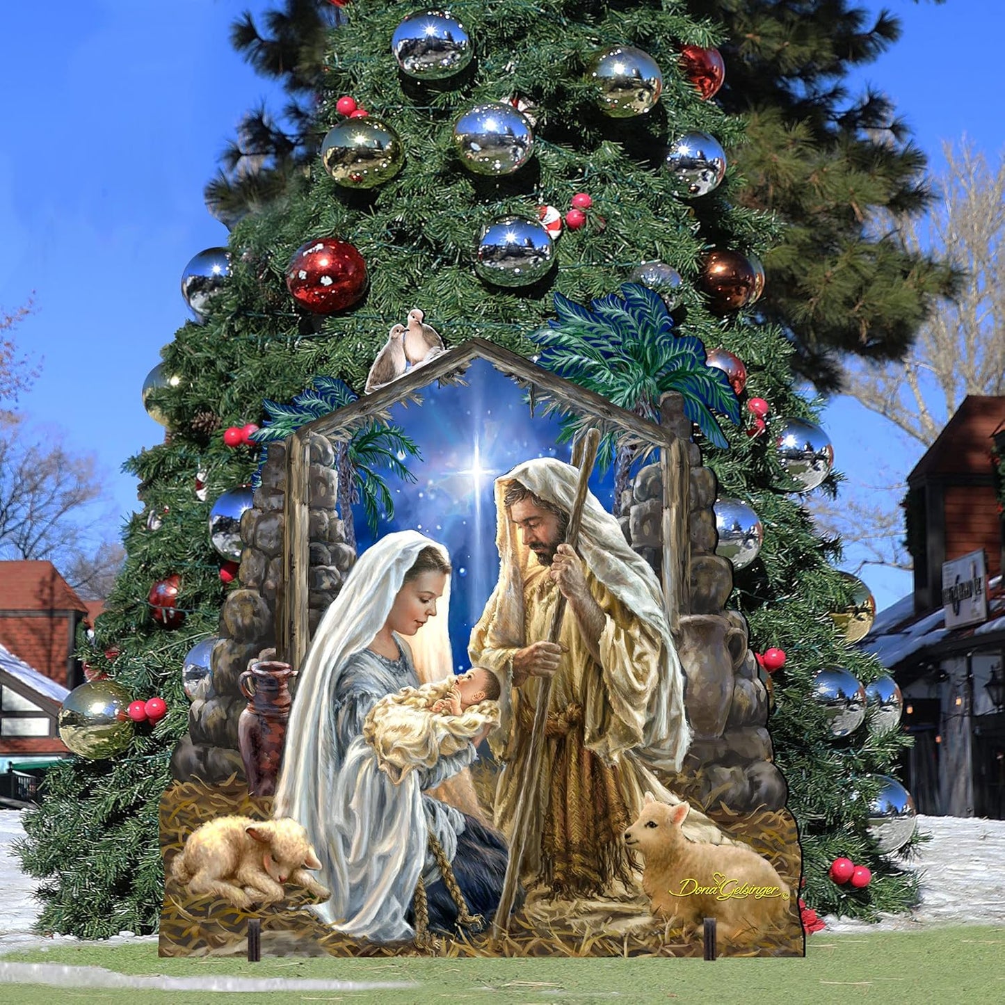 Outdoor Nativity Scene Glory to God Outdoor Lawn Decor by Dona Gelsinger