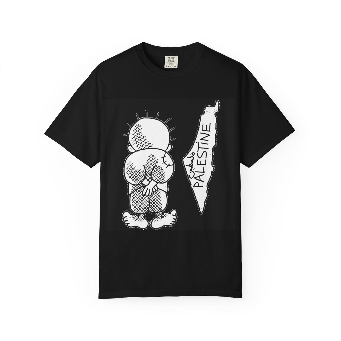 Handala - Free Palestine T-shirt, Unisex Tee Shirt, Art is Resistance Shirt, Palestinian Cartoonist Naji al-Ali, Historic Map of Palestine,