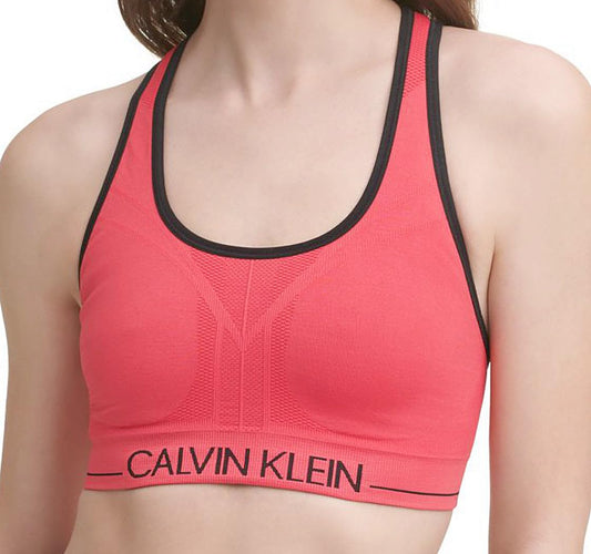 Calvin Klein Performance Seamless Reversible Sports Bra Black Pink (X-Small)
