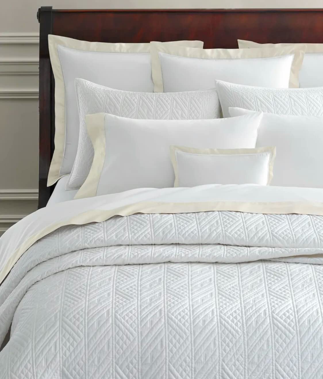 RALPH LAUREN Home Oakfield Coverlet (Full/Queen 96x96 Inches/ 244x244 cm, White)
