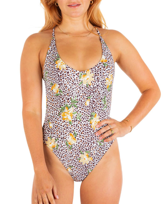 Hurley womens Jungle Cat Cheeky One-piece