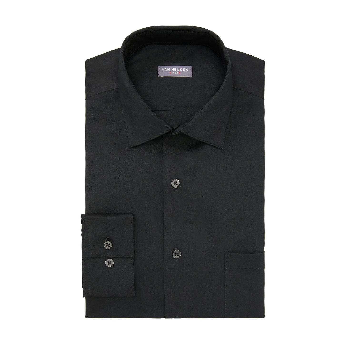 Van Heusen Men's Dress Shirt Regular Fit Ultra Wrinkle Free Flex Collar Stretch Solid