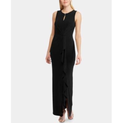 LAUREN RALPH LAUREN Ruched Jersey Gown - Black
