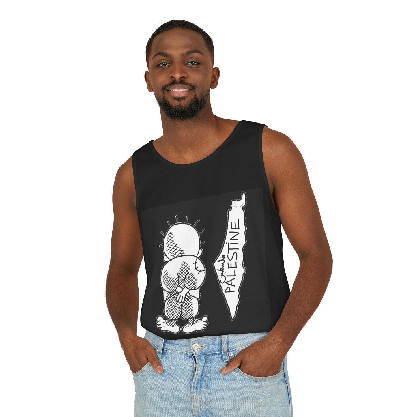 Tank Top Handala & Historic Palestine Map Unisex Shirt Resistance Hope Symbol