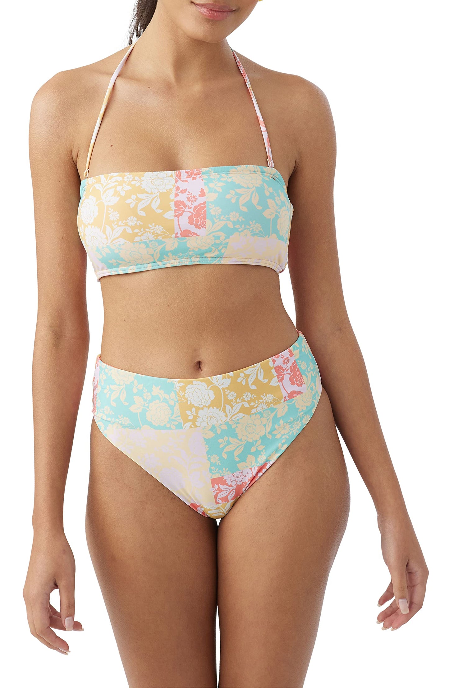 O'NEILL Womens Swim Olivia Dreamland Bandeau Bikini Top Multi Colored