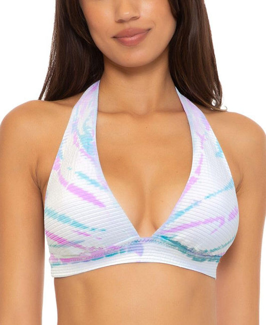 BECCA by Rebecca Virtue Iconic Lili Pucker Rib Halter Top Orchid/Jasper SM