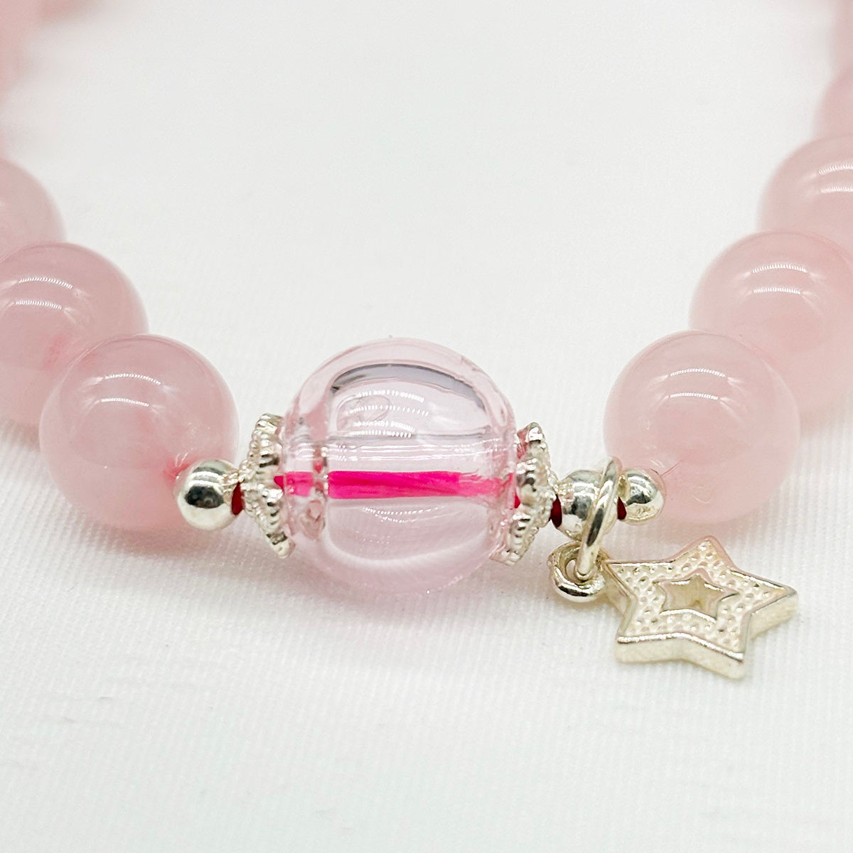 Sterling Silver Crystal Aroma Bracelet - Rose Quartz | Energy & Healing | Diffuser Jewellery