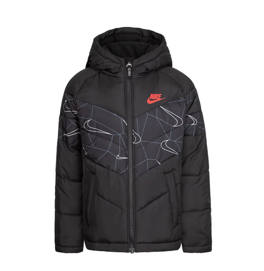 Nike Toddler Boys Sportswear Swoosh Fill Printed Jacket 3T Black