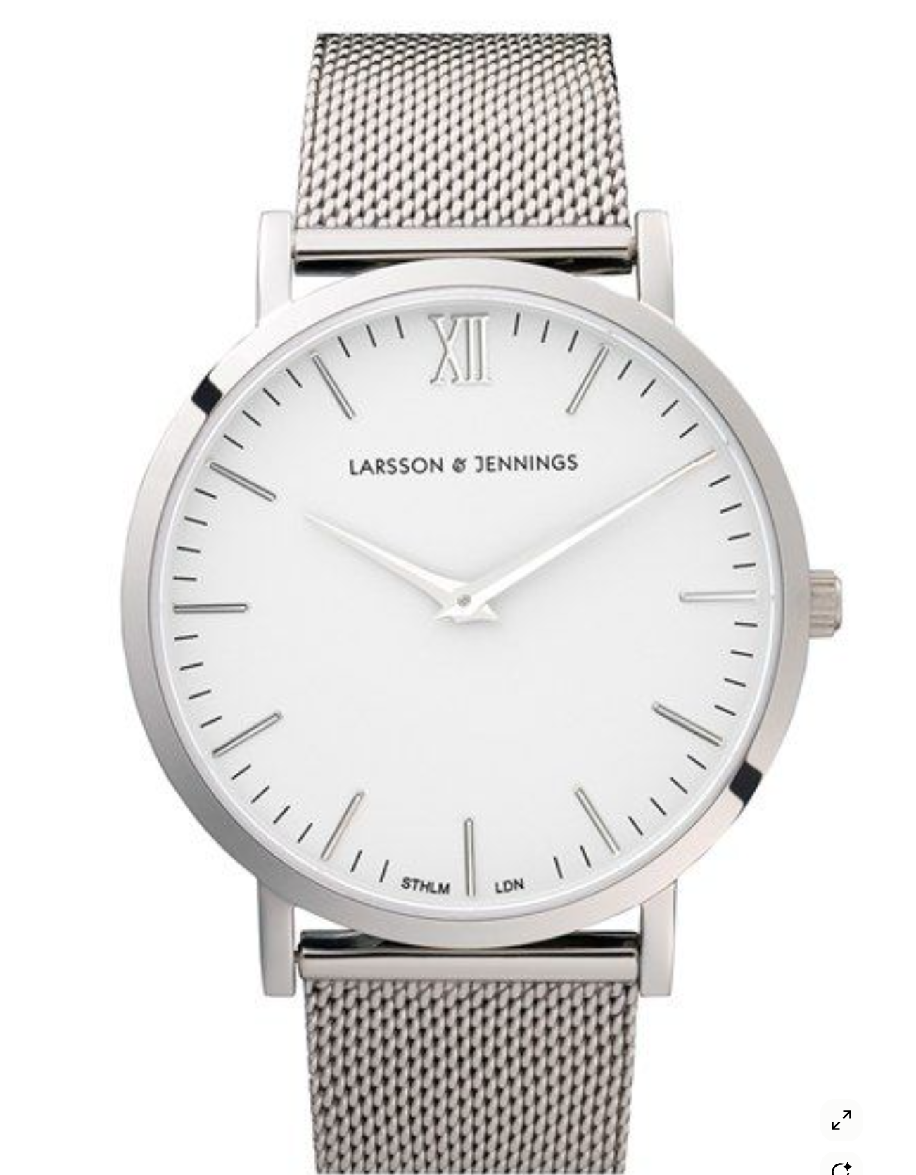 Larsson & Jennings Lugano 40mm Watch White & Silver