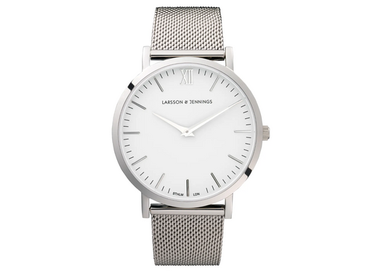 Larsson & Jennings Lugano 40mm Watch White & Silver