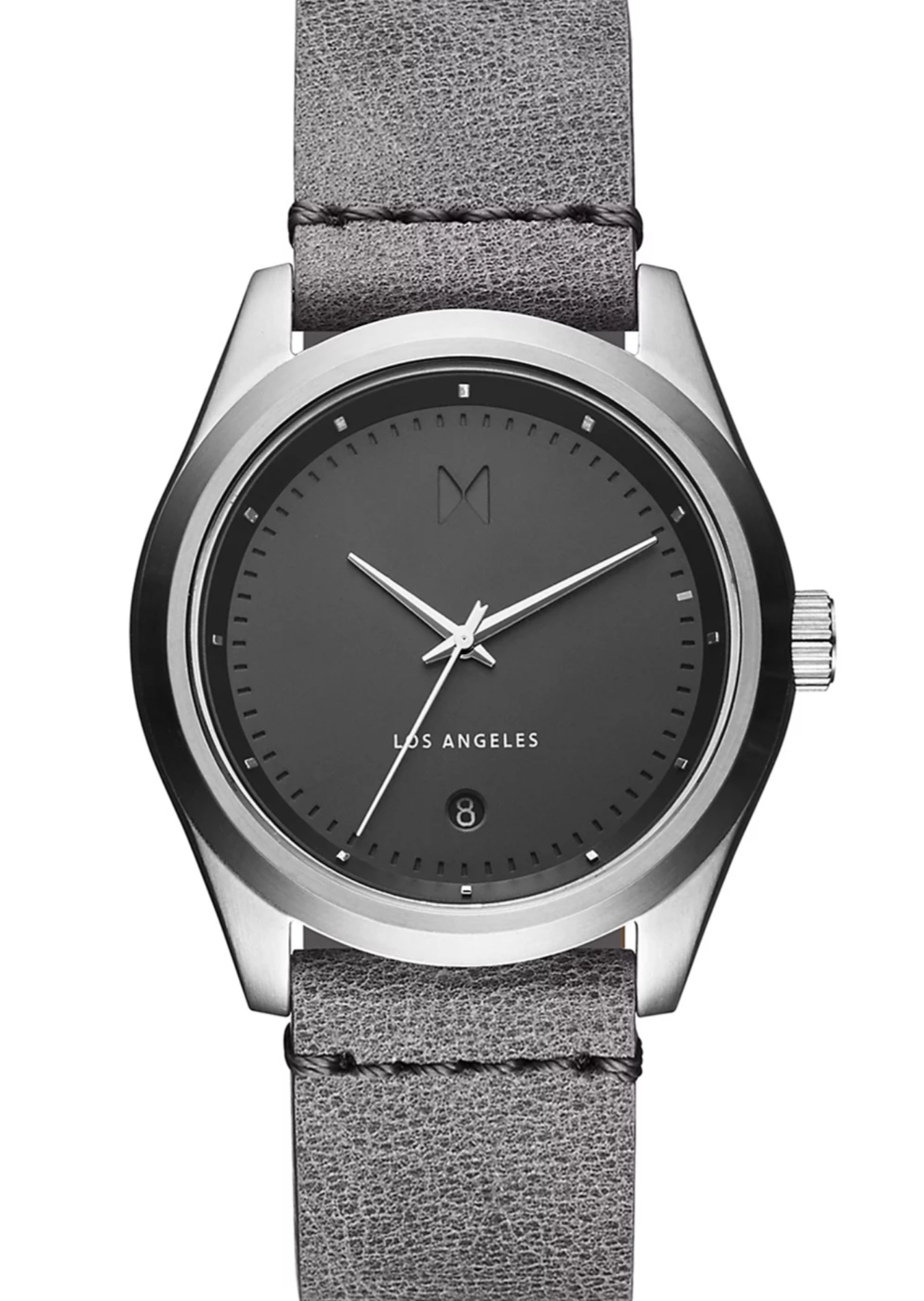 MVMT Men's Pelham Gray Leather Strap Watch 39mm