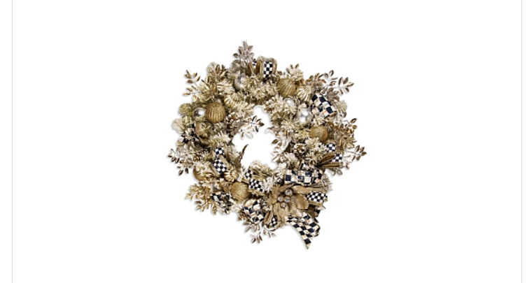 MacKenzie-Childs Glam Up 28" Illuminated Christmas Wreath – BNIB, Luxury Holiday Decor