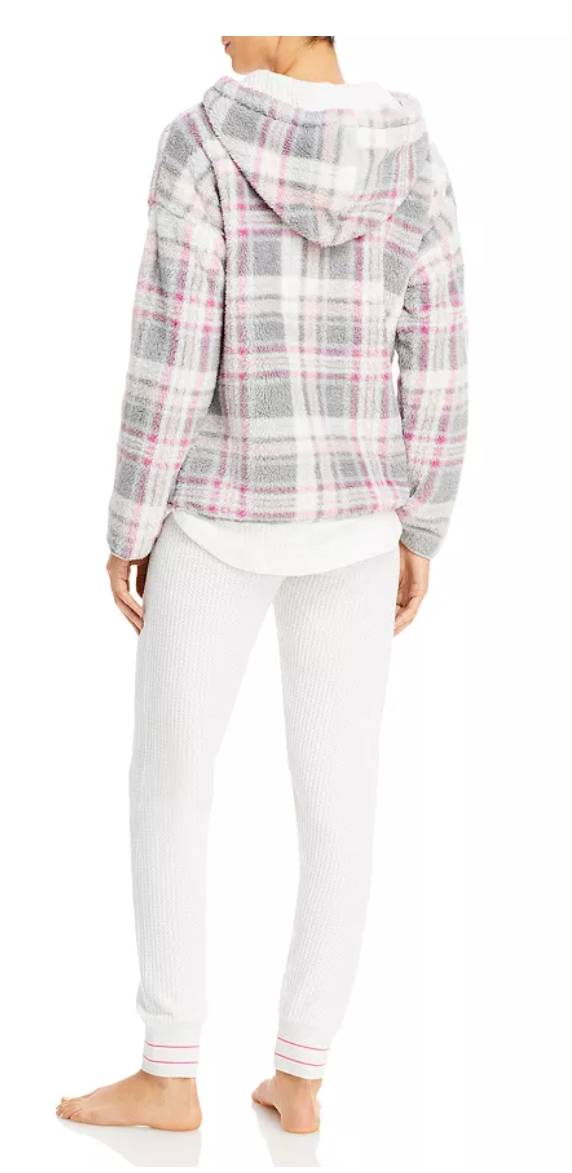 AQUA Sleep Fleece Hoodie & Thermal Pants Lounge Set - 100% Exclusive Medium