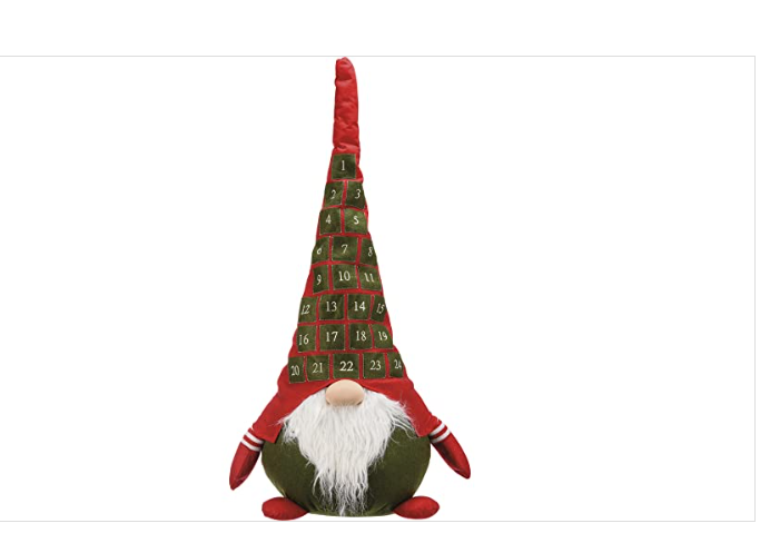 Primitives by Kathy Felt Plush Gnome Sitter with Christmas Advent Countdown