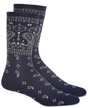 Sun + Stone Mens Navy Bandana Socks One Size