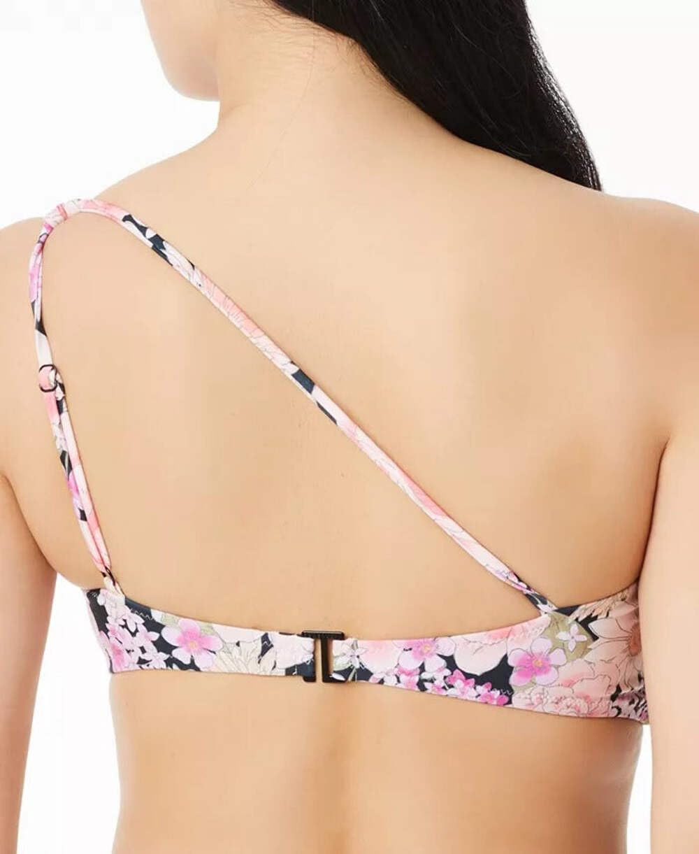 Sanctuary Womens Floral One Shoulder Bikini Swim top