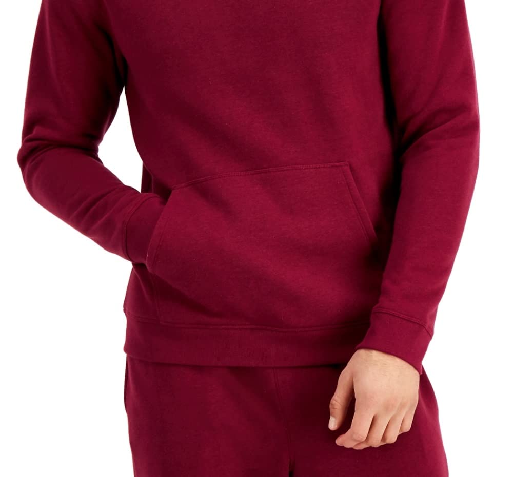 JM Collection ID Ideology Men's Solid Fleece Hoodie Red Size Large