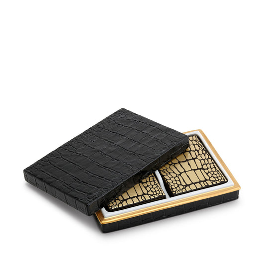 L'Objet Crocodile Box with Playing Cards (2 Decks)