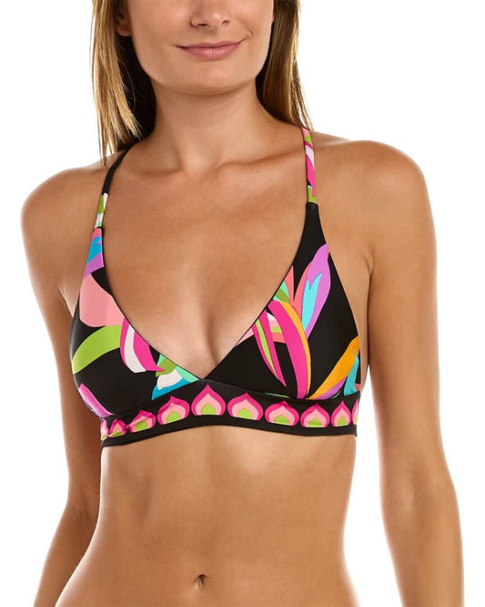 Trina Turk Birds of Paradise Reversible Halter Top Multi 2