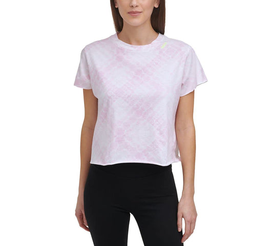 DKNY Sport Women's Shibori Print Cotton Top (Large, Wildflower)