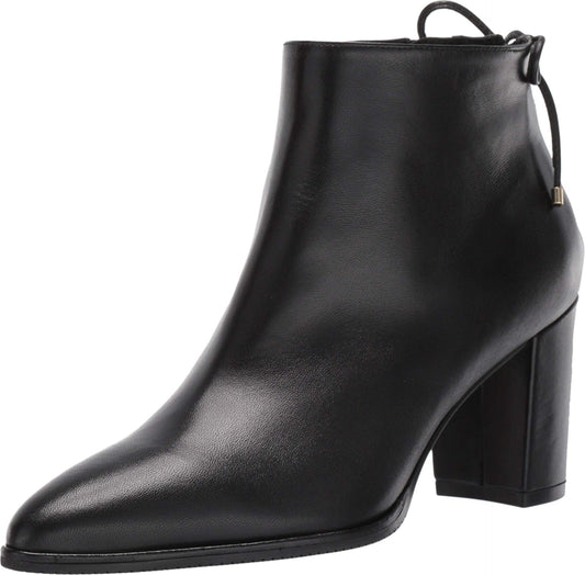 Stuart Weitzman Gardiner Leather Bootie, 7, Black