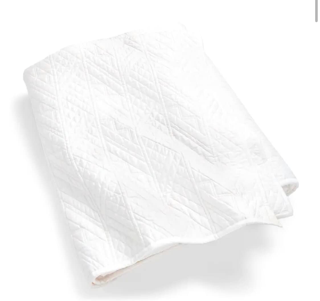 RALPH LAUREN Home Oakfield Coverlet (Full/Queen 96x96 Inches/ 244x244 cm, White)