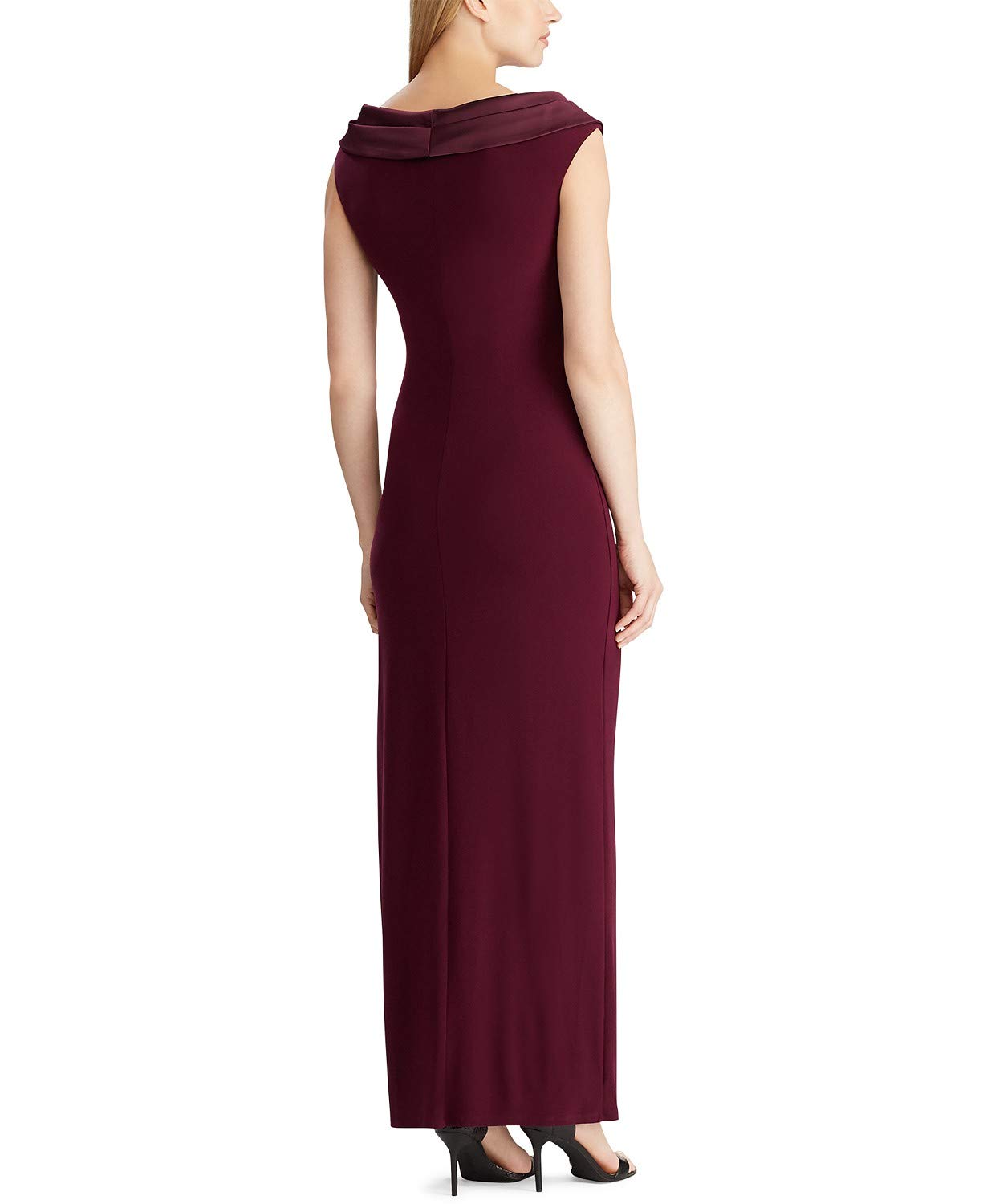 Ralph by Ralph Lauren Womens Satin Trim Sleeveless Evening Dress