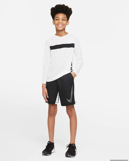 Nike Dri-Fit Graphic Big Boys Shorts Black Small