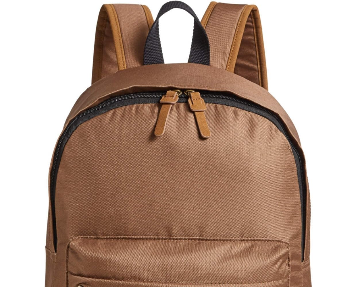 SUN STONE Mens Riley Canvas Colorblocked Backpack Tan O/S