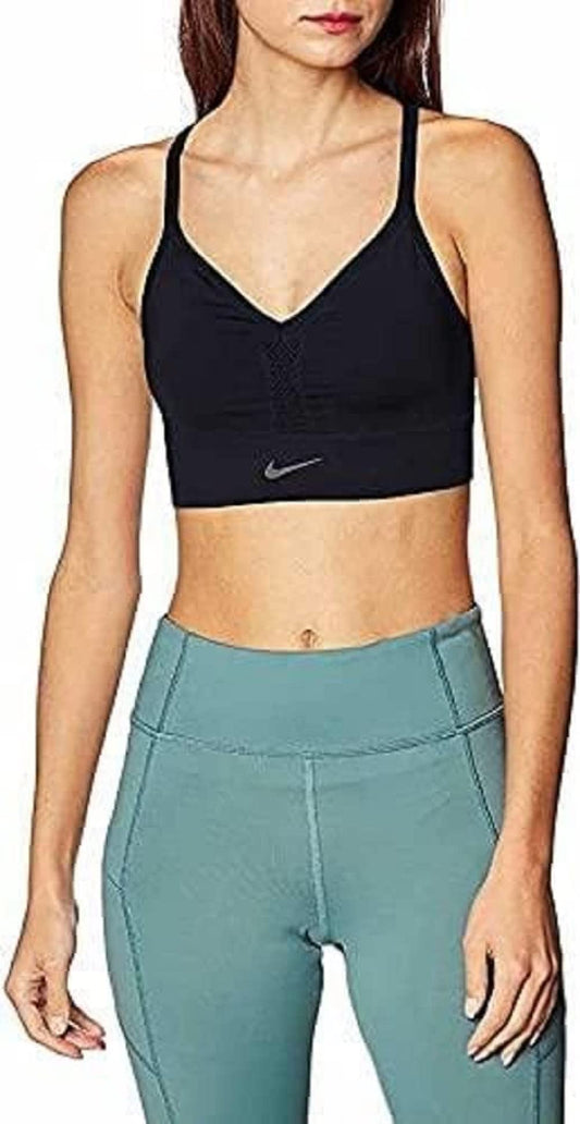 Nike Indy Light-Support Padded Seamless Sports Bra Black/Dark Smoke Grey