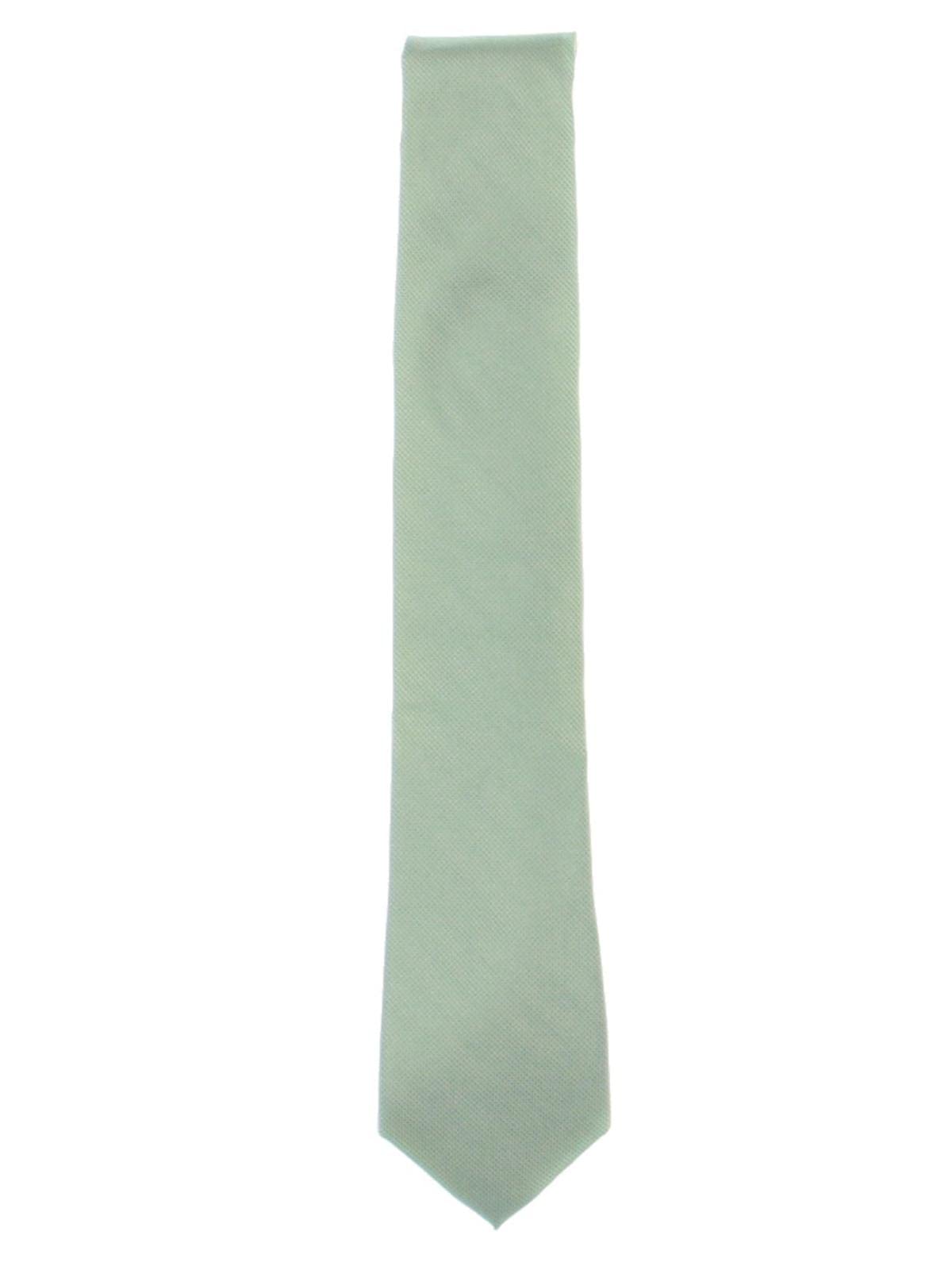 Calvin Klein Mens Oxford Silk Blend Solid Neck Tie Green O/S