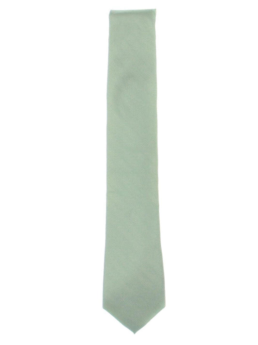 Calvin Klein Mens Oxford Silk Blend Solid Neck Tie Green O/S