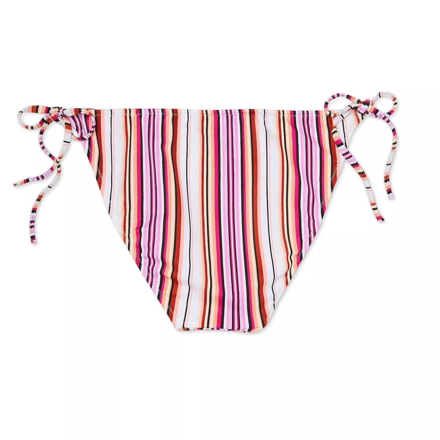 Shade & Shore Women's Side-Tie Hipster Bikini Bottom - Pink & Purple Stripe - M