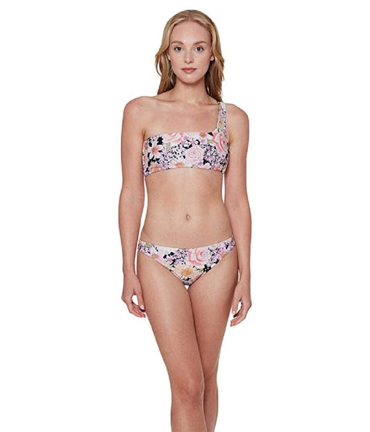Sanctuary Women's Petal Pusher One Shoulder Bikini Swim Top, PP22107, Multi, S