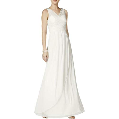 Adrianna Papell Plus Size Draped Embellished Gown Black