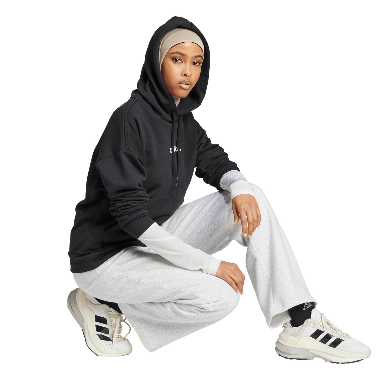 adidas Women's Essentials Linear Fleece Hoodie