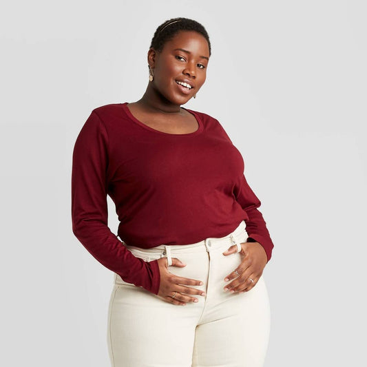 Ava & Viv Women's Plus Size Smocked Cuff Top
