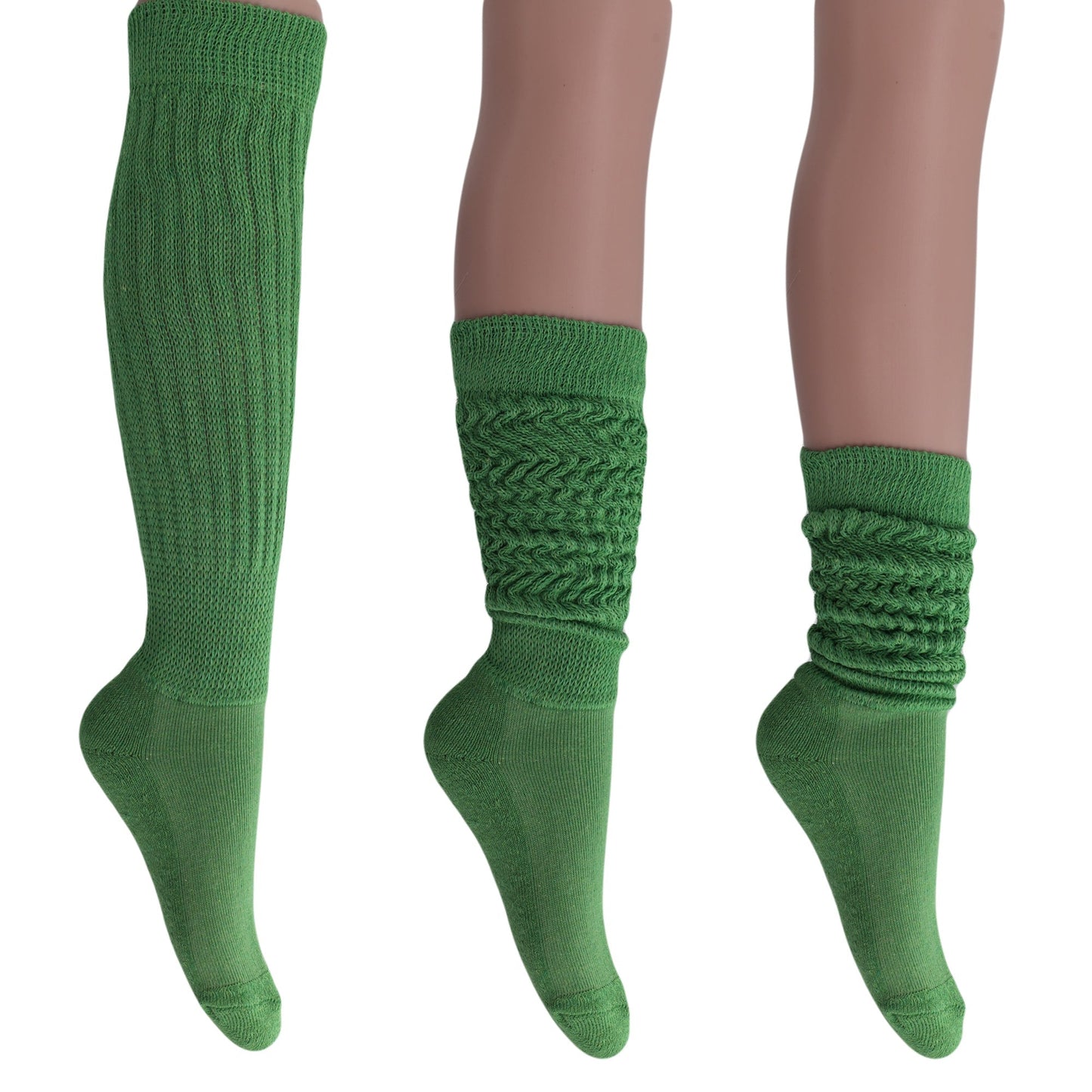 Women's Slouch Socks – Soft Cotton Scrunch Socks, Retro Knee-High Boot Socks for Casual Wear & Comfort (6 Pairs)