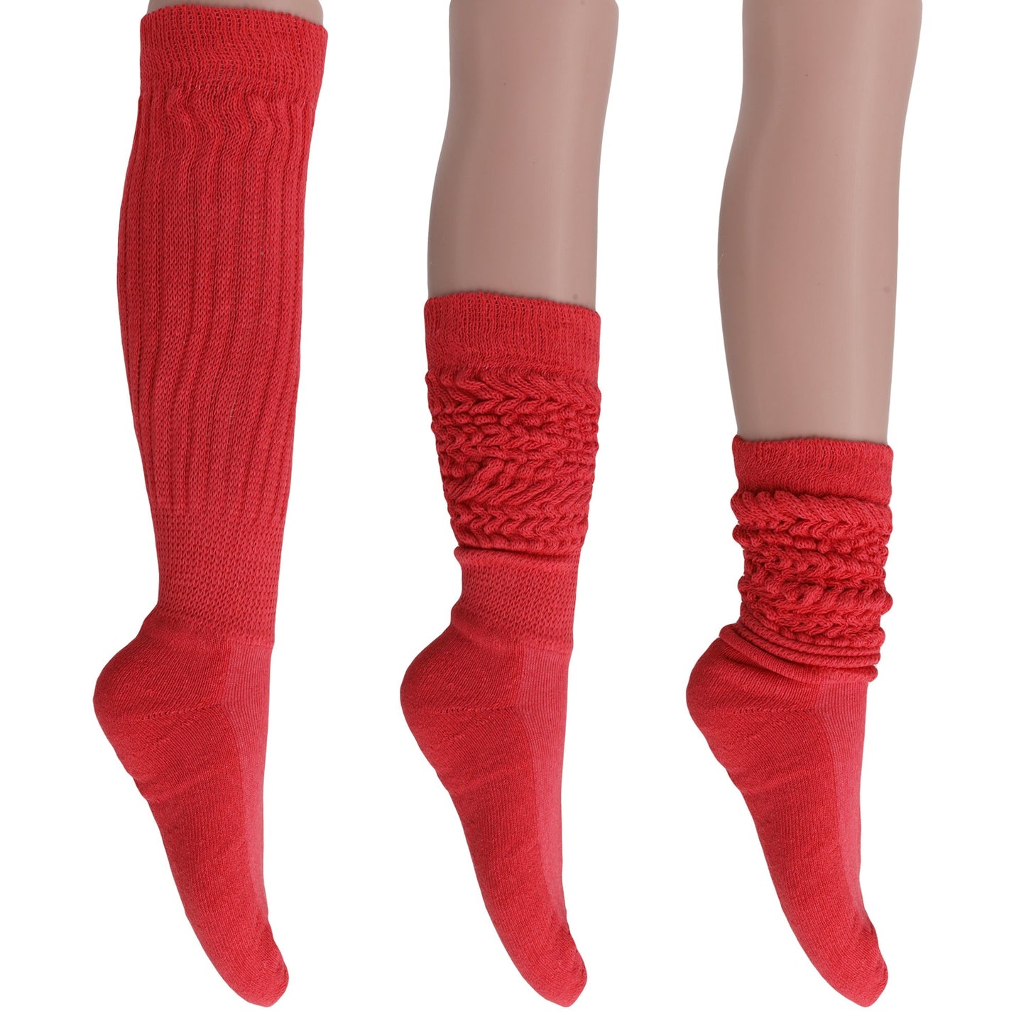 Women's Slouch Socks – Soft Cotton Scrunch Socks, Retro Knee-High Boot Socks for Casual Wear & Comfort (6 Pairs)