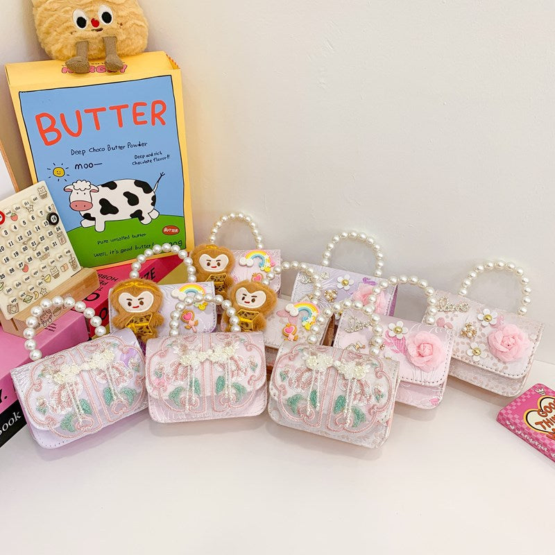 Stylish Cartoon Cute Little Monkey Girls’ Shoulder Bag-0