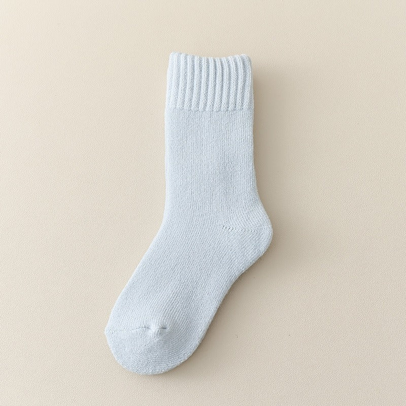Unisex Thickened Children’s Fleece-lined Mid-Calf Socks-1