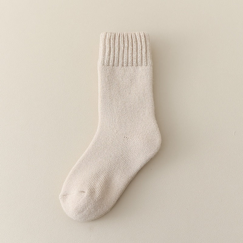 Unisex Thickened Children’s Fleece-lined Mid-Calf Socks-2